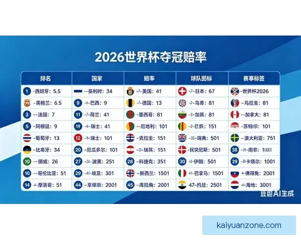 世界杯竞猜赔率全解析各大平台胜负平概率对比与趋势分析